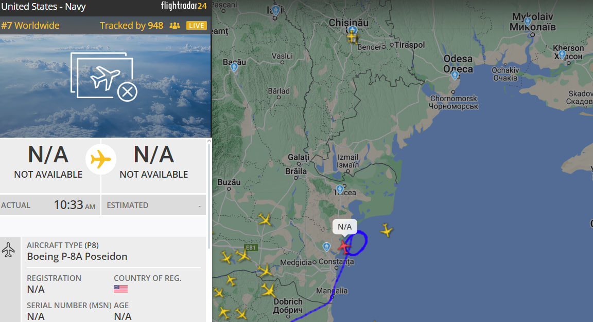 Розвідка НАТО над акваторією Чорного моря посилилась — помічено декілька американських літаків - фото 2