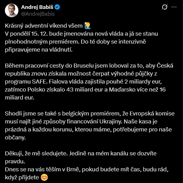 Премʼєр Чехії зробив гучну заяву щодо фінансування України - фото 1