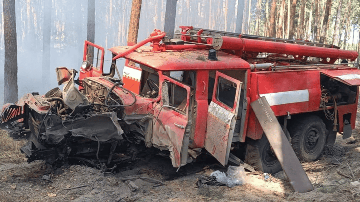 У Балаклії на міні підірвався пожежний автомобіль у якому були рятувальники