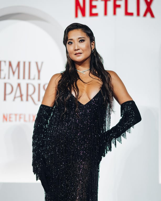 Ешлі Парк на презентації "Емілі в Парижі" в Римі