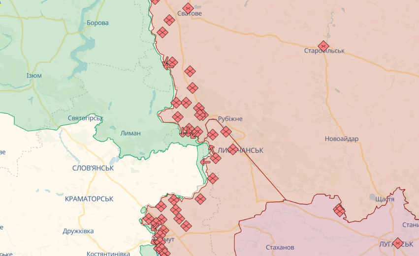 Карта боевых действий на 28 октября