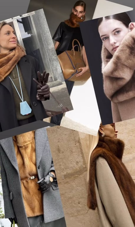 Хутряний шарф по-різному має вигляд в образах