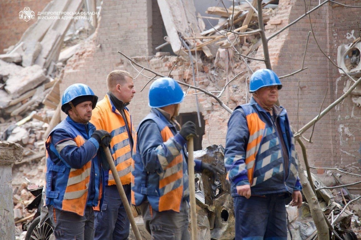 Наслідки удару по Дніпрі 25 квітня