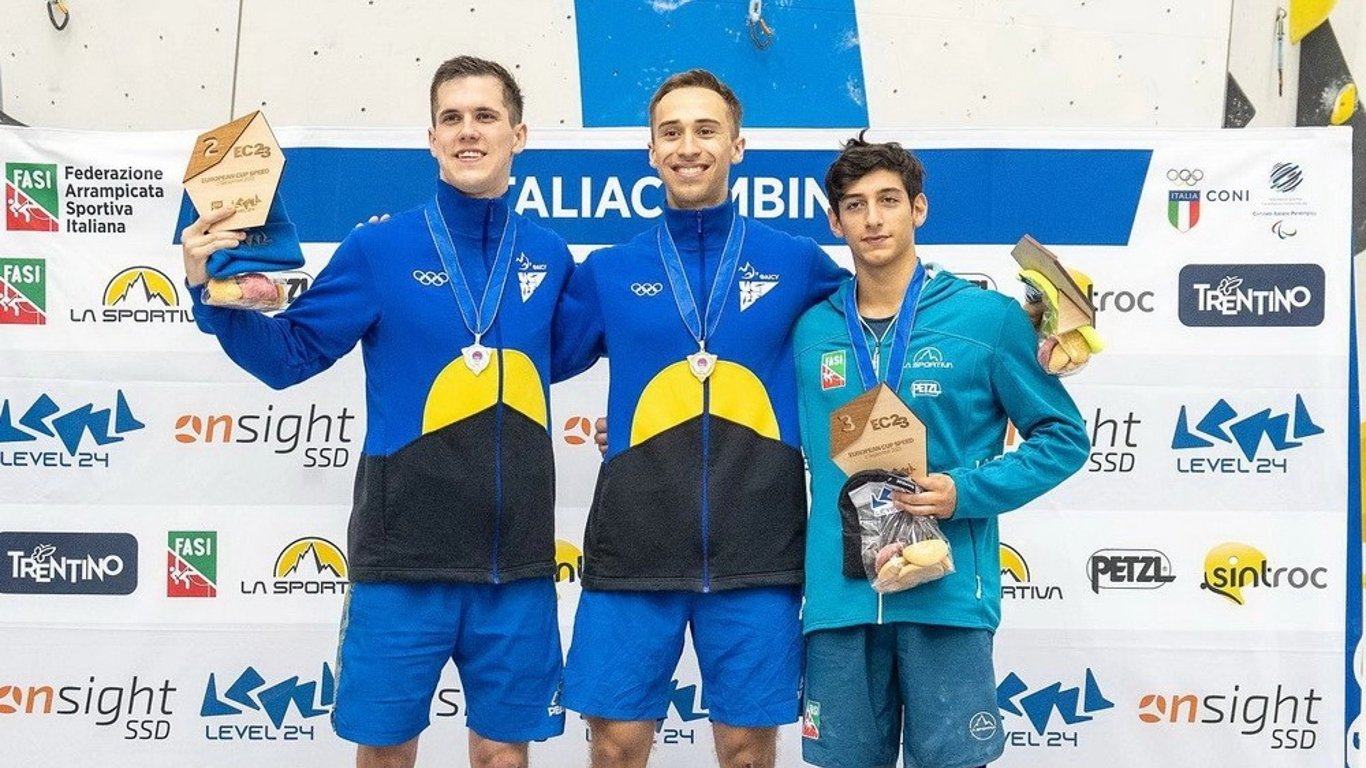 Украинские спортсмены выиграли золото и серебро Кубка Европы по скалолазанию