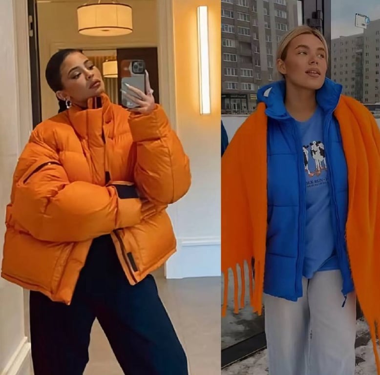 Пуховик в центрі образу