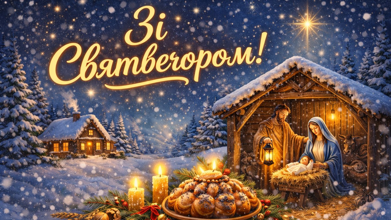 Красиві листівки зі Святвечором 2025