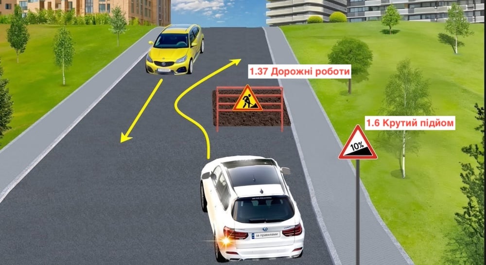 Тест з ПДР: хто має поступитися при зустрічному розʼїзді?