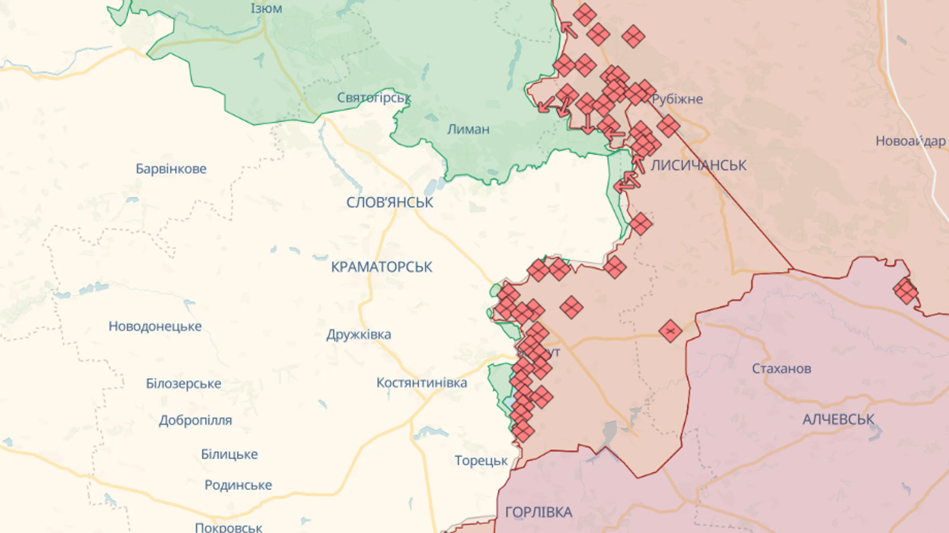 Онлайн-карты боевых действий в Украине на сегодня, 9 августа: DeepState, Liveuamap, ISW