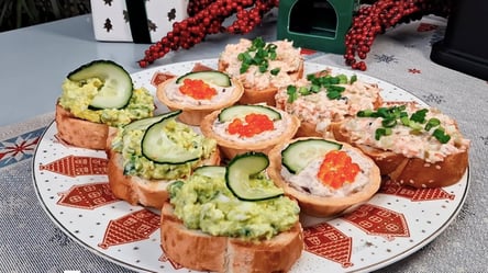 Святкові закуски на новорічний стіл — 3 простих рецепти - 285x160