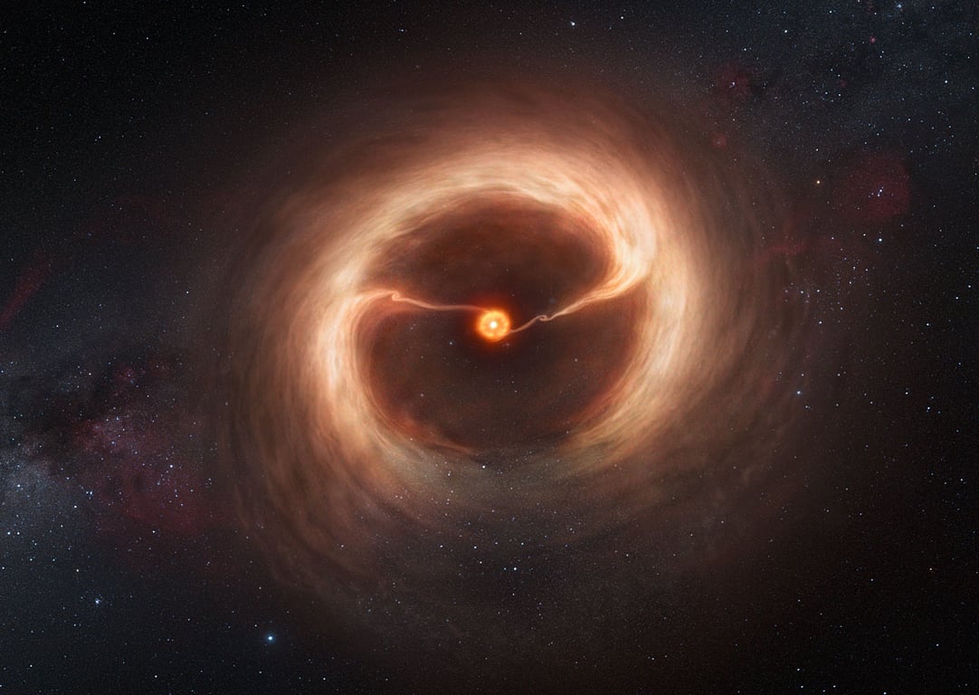 Телескоп Джеймса Уэбба впервые в истории нашел воду в кипящем газовом диске вокруг сверхгорячей звезды