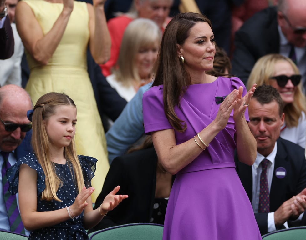 Принцесса Уэльская Кейт Миддлтон с дочерью Шарлоттой