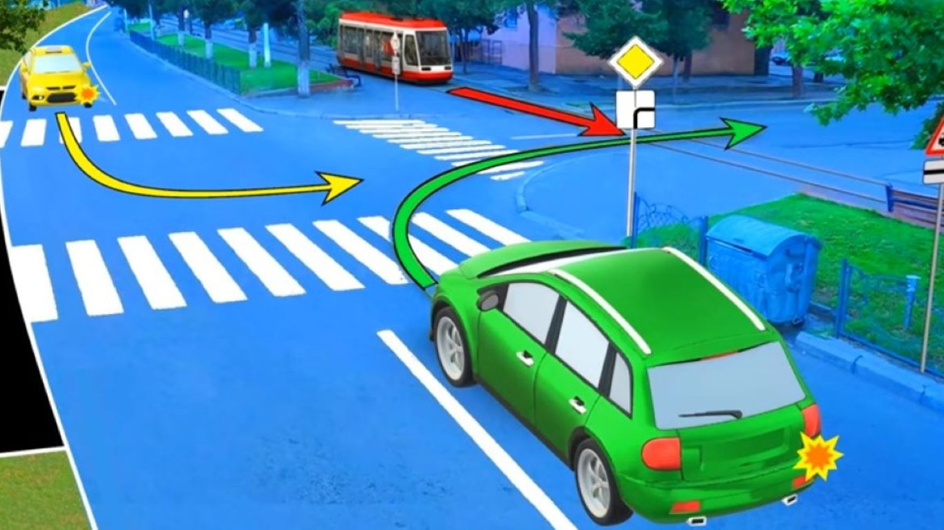 Тест по ПДД: только грамотный водитель покажет правильный порядок разъезда