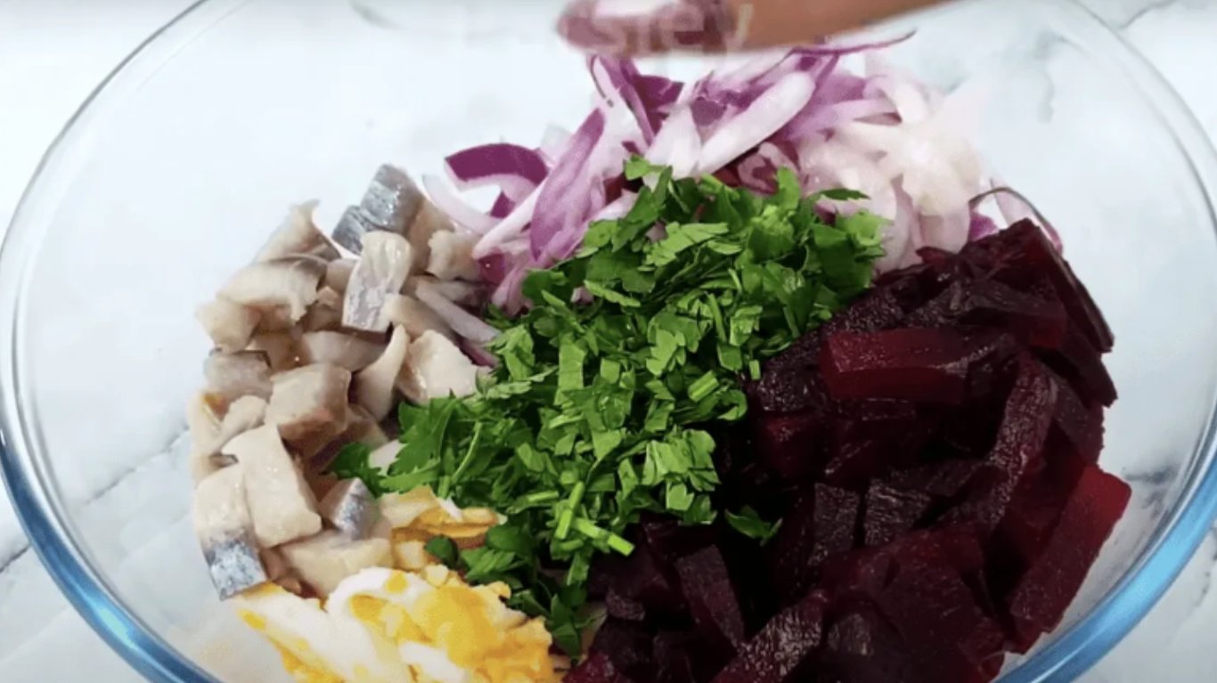 рецепт салату з оселедцем