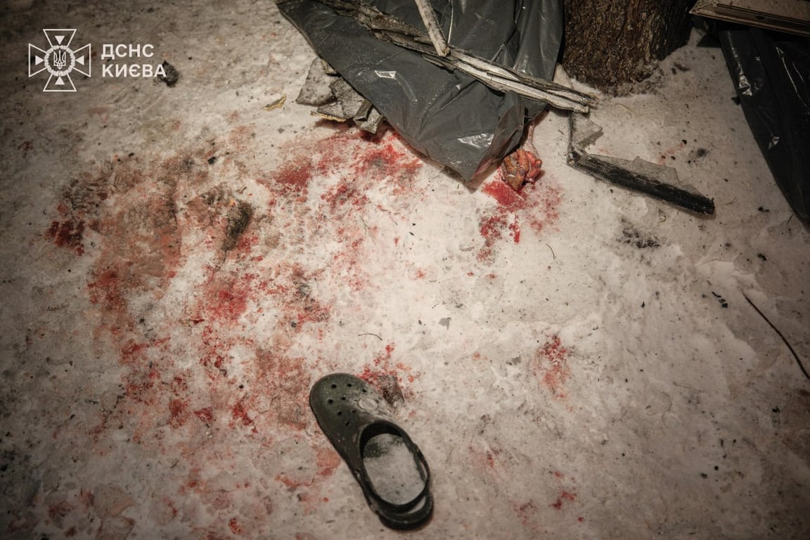 Кровь на месте атаки