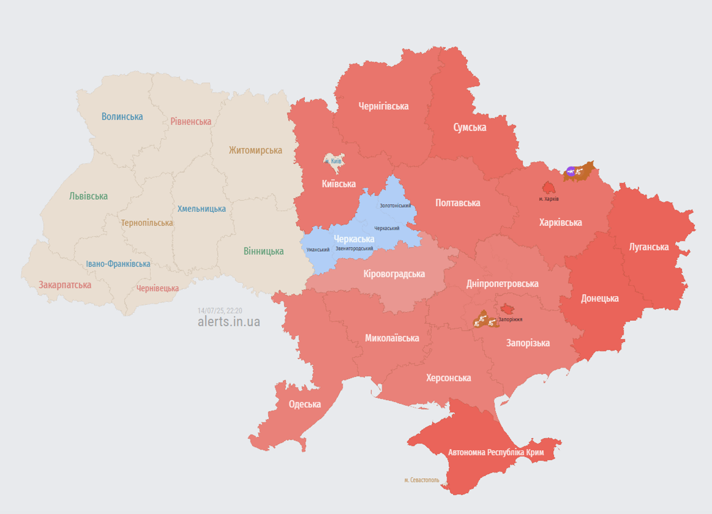 Карта тривог