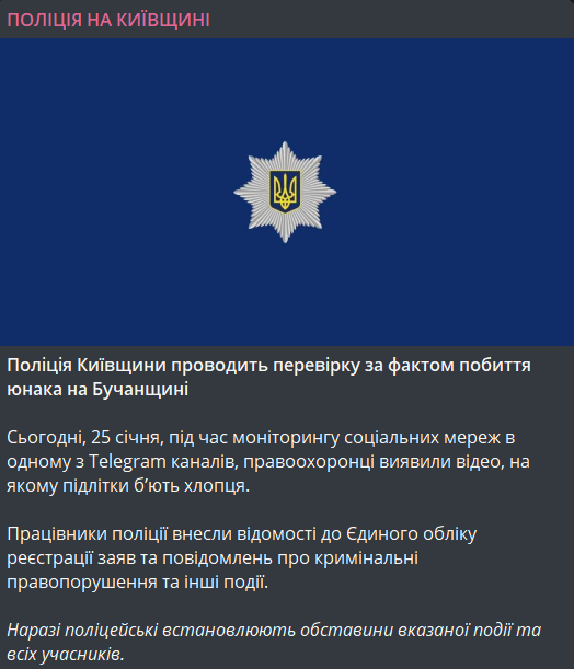 избиение несовершеннолетнего на Киевщине