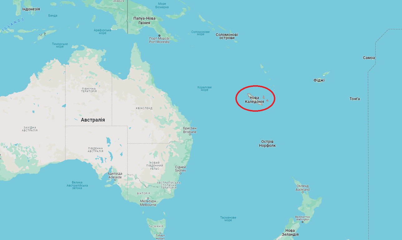 Где расположена Новая Каледония