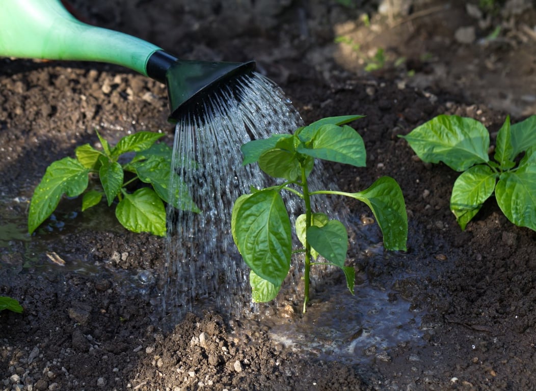 Полив перца