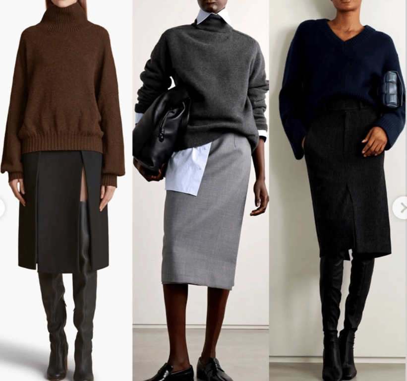 Светр зі спідницею підійде для будь-якого заходу