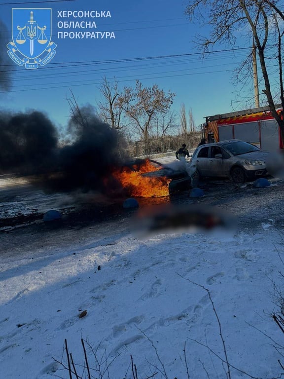 Пожар в результате обстрела