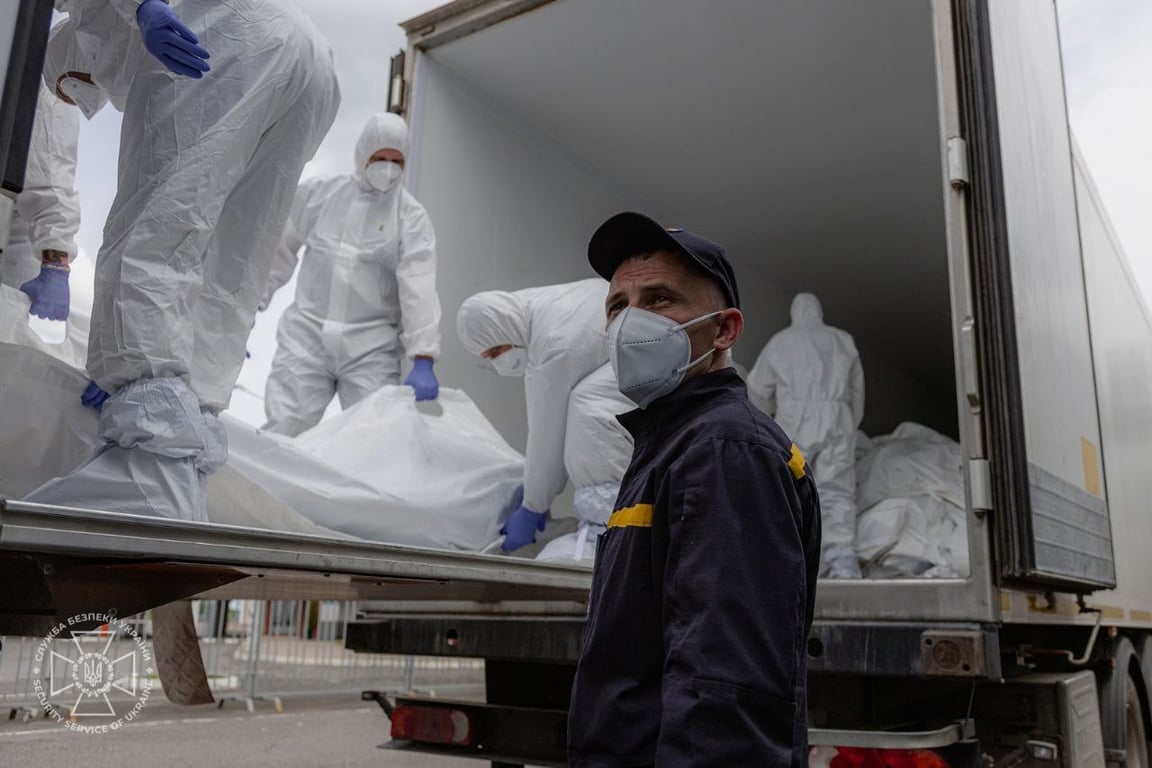 Тіла українських військових, які загинули на війні