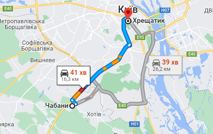 пробки на въезд в Киев