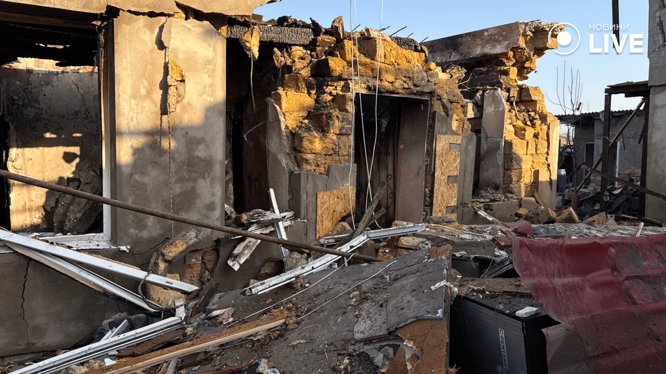Зруйнований будинок після російської атаки на Одесу 