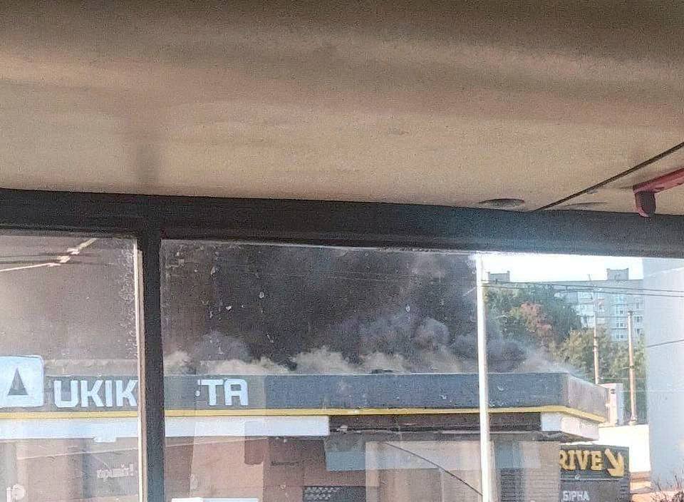 Удар по АЗС Київ