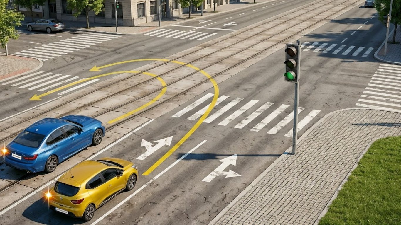 Заплутаний тест ПДР: хто порушує правила на розвороті