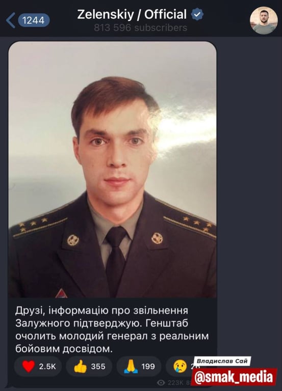 мем про звільнення Залужного