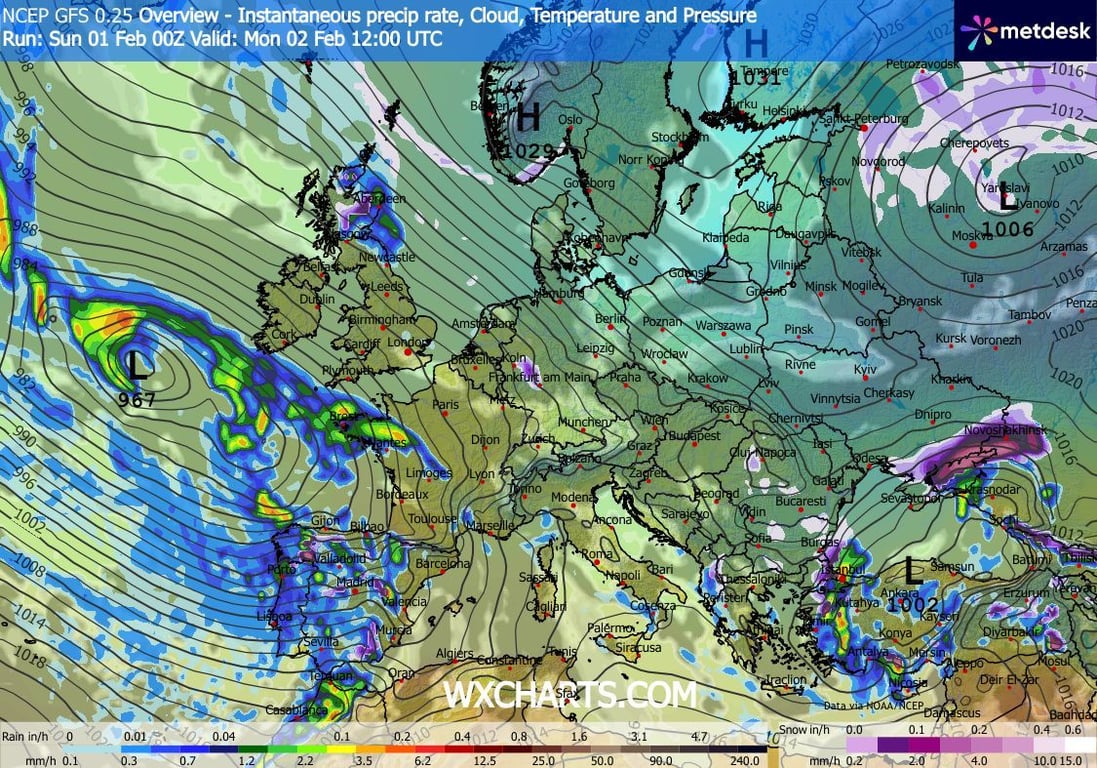 Прогноз погоди в Україні на 2 лютого