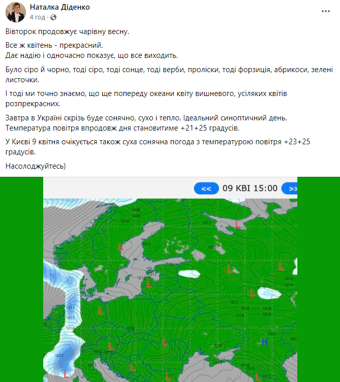 Погода в Украине