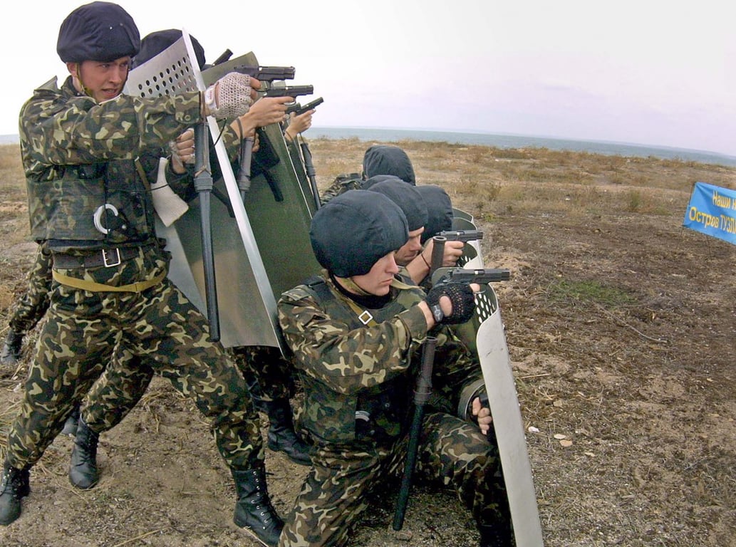 Українські прикордонники на Тузлі