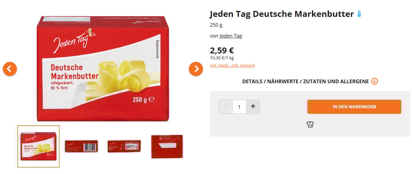 Ціни на масло у Німеччині