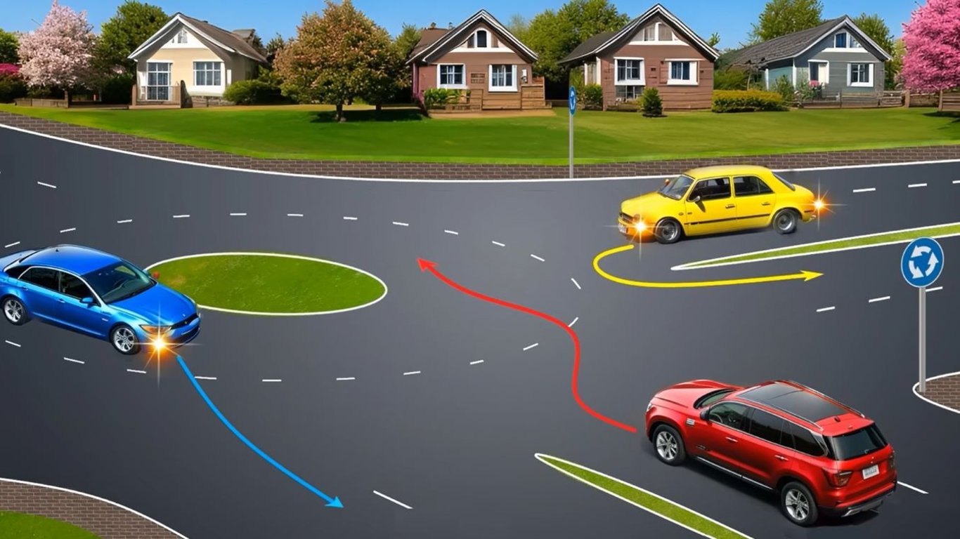 Тест з ПДР: хто з водіїв порушує правила на круговому перехресті