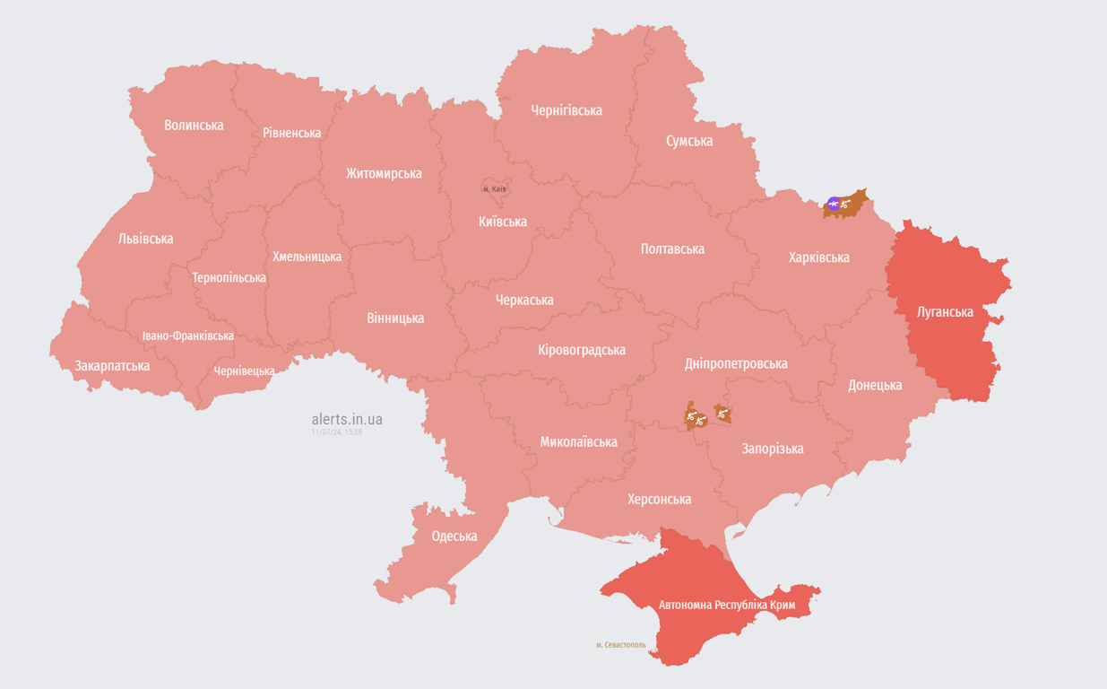повітряна тривога в Україні