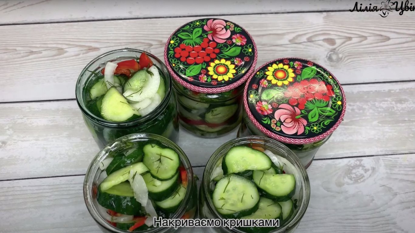 огірки на зиму салат 