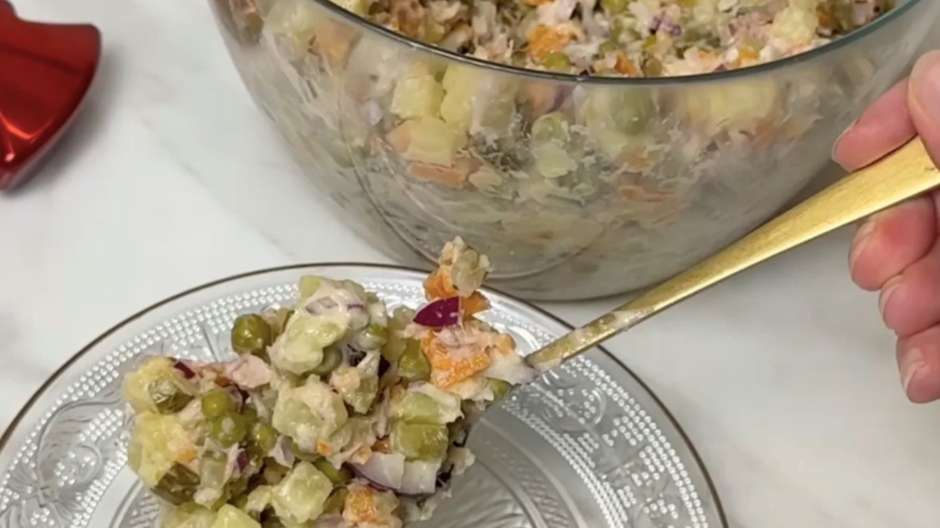 рецепт пісного салату Олів’є з тунцем