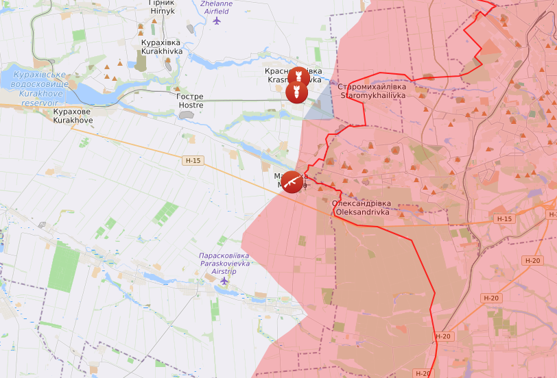 Карта бойових дій на 22 вересня