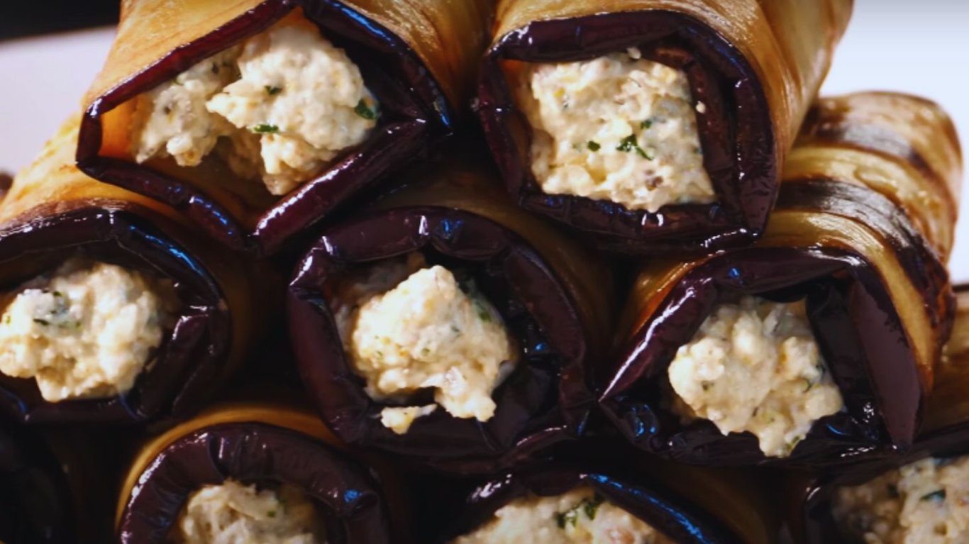 как приготовить грузинские рулетики из баклажанов 