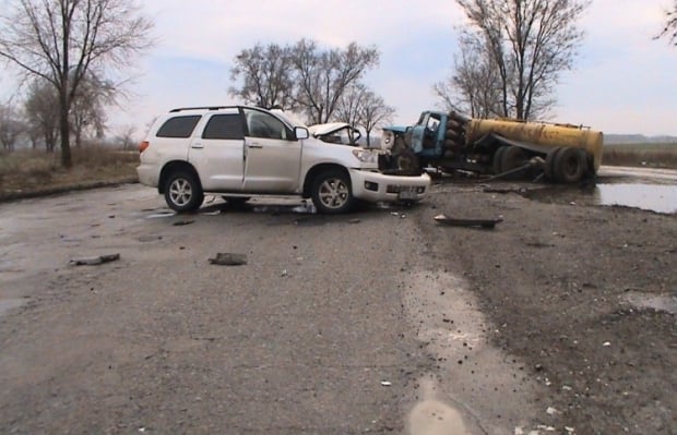 Автомобіль Кузьми Скрябіна в ДТП