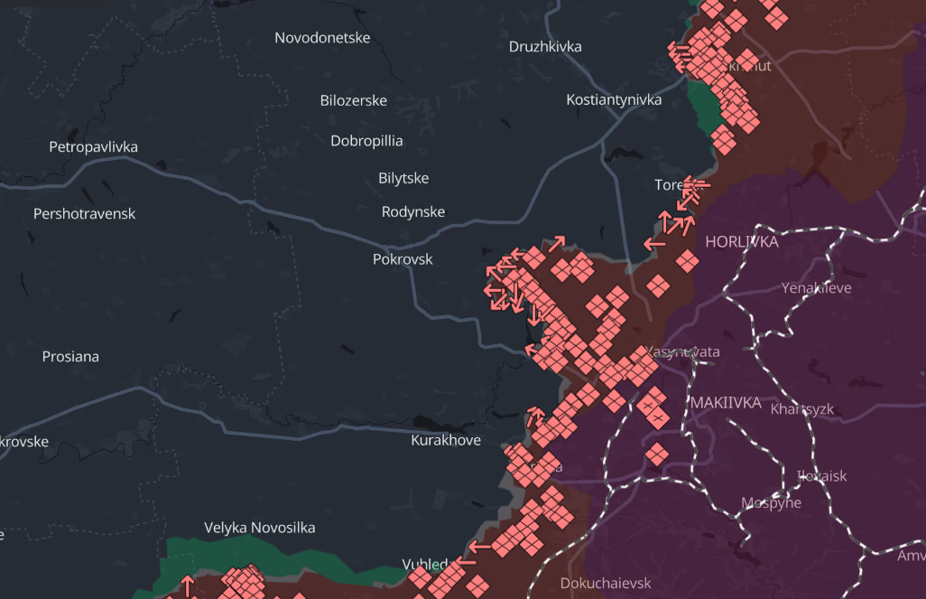 Фронт на Покровском направлении