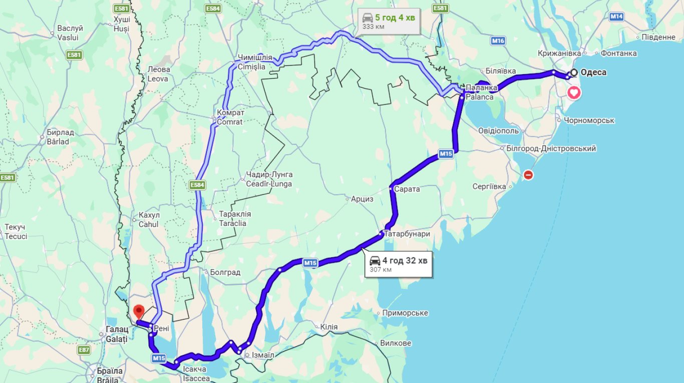 Затори на трасі Одеса Рені до Молдови
