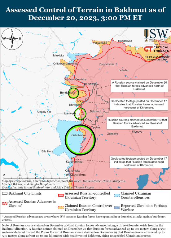 Карта боевых действий от ISW