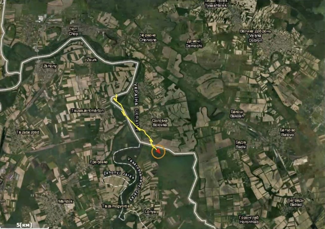 схема прольоту дрона