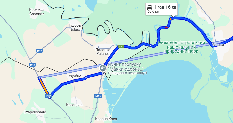 Траса Одеса-Рені —  ситуація з заторами сьогодні увечері - фото 1