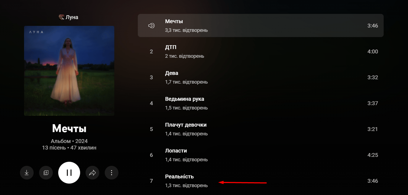 Луна музика альбом