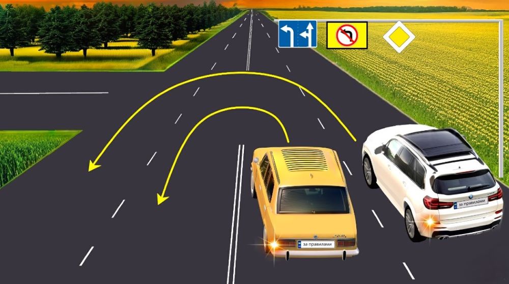 ПДД тестирование — кто из водителей может развернуться на перекрестке - фото 1