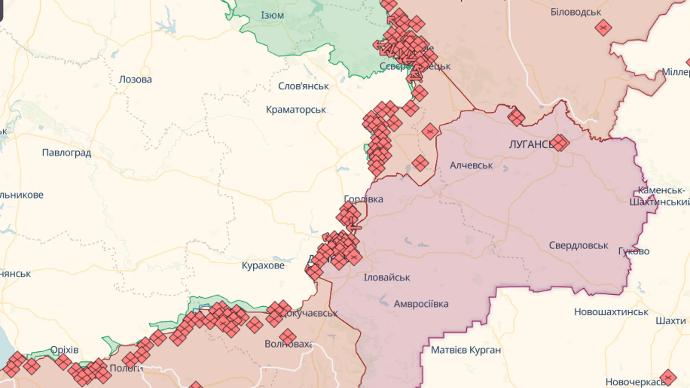 Онлайн-карти бойових дій в Україні на 24 липня: DeepState, Liveuamap, ISW