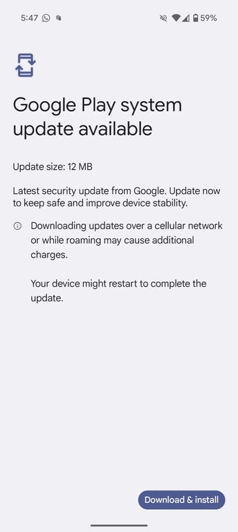 Системное обновление Google Play